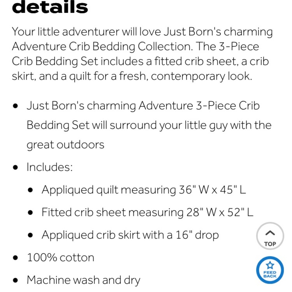 Adventure / woodland animal crib bedding set - Picture 6 of 7